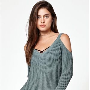 PacSun LA Hearts cold shoulder pullover sweater